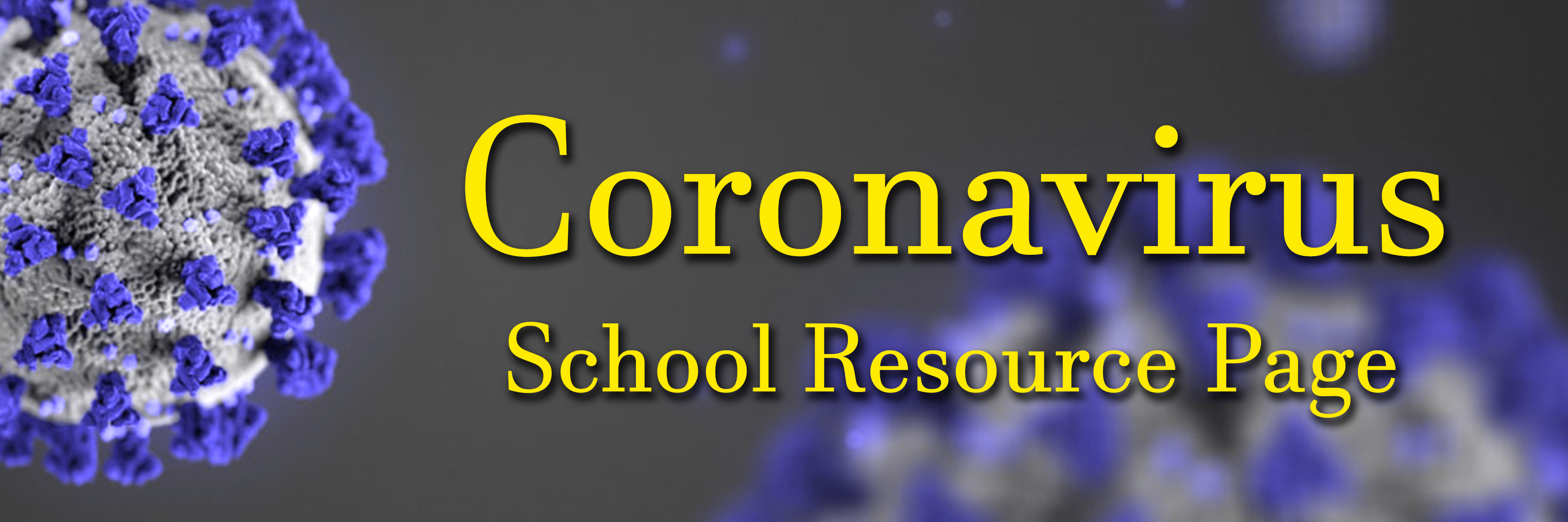 Coronnavirus School Resource Page banner