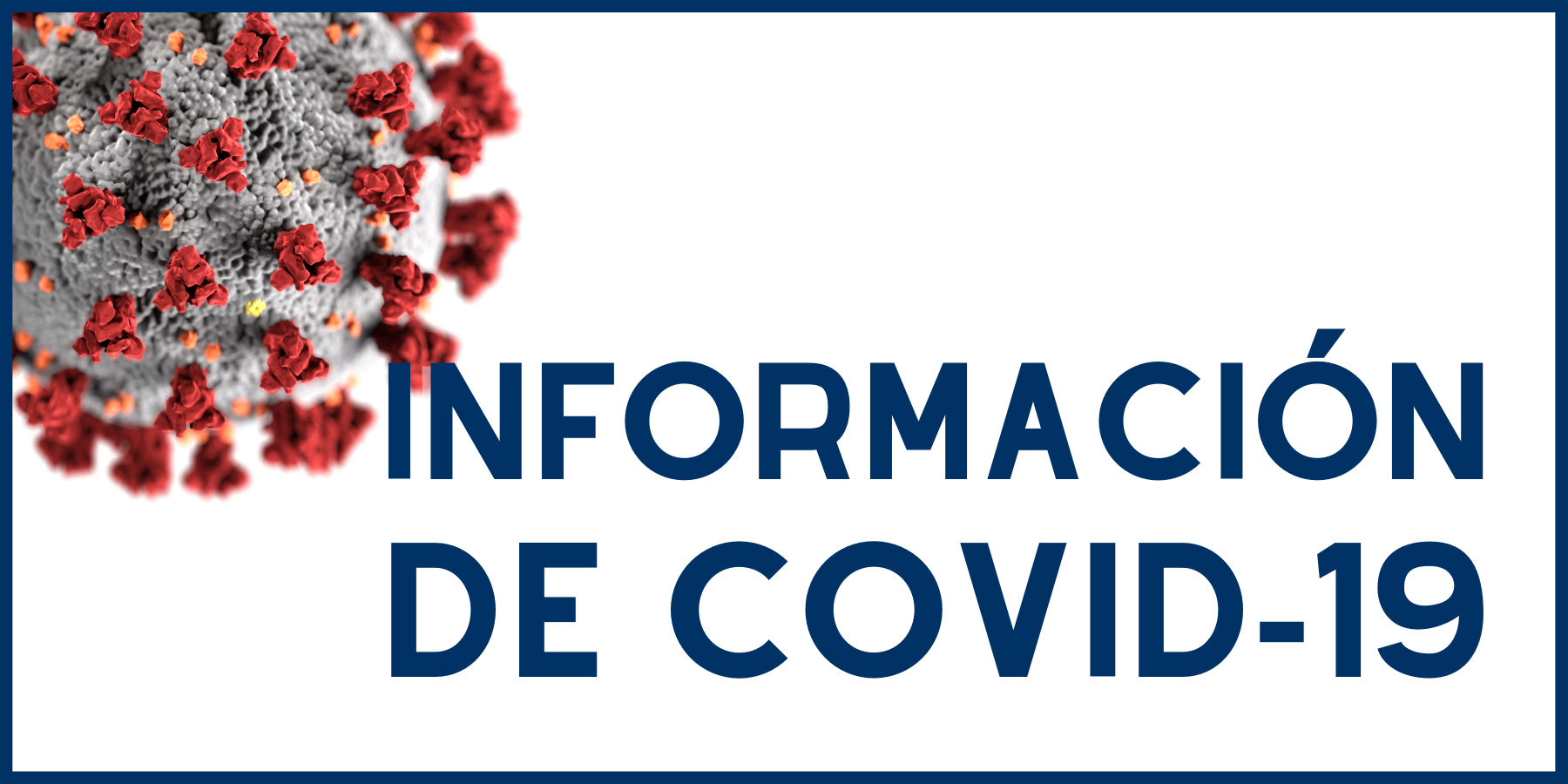 Coronavirus information banner