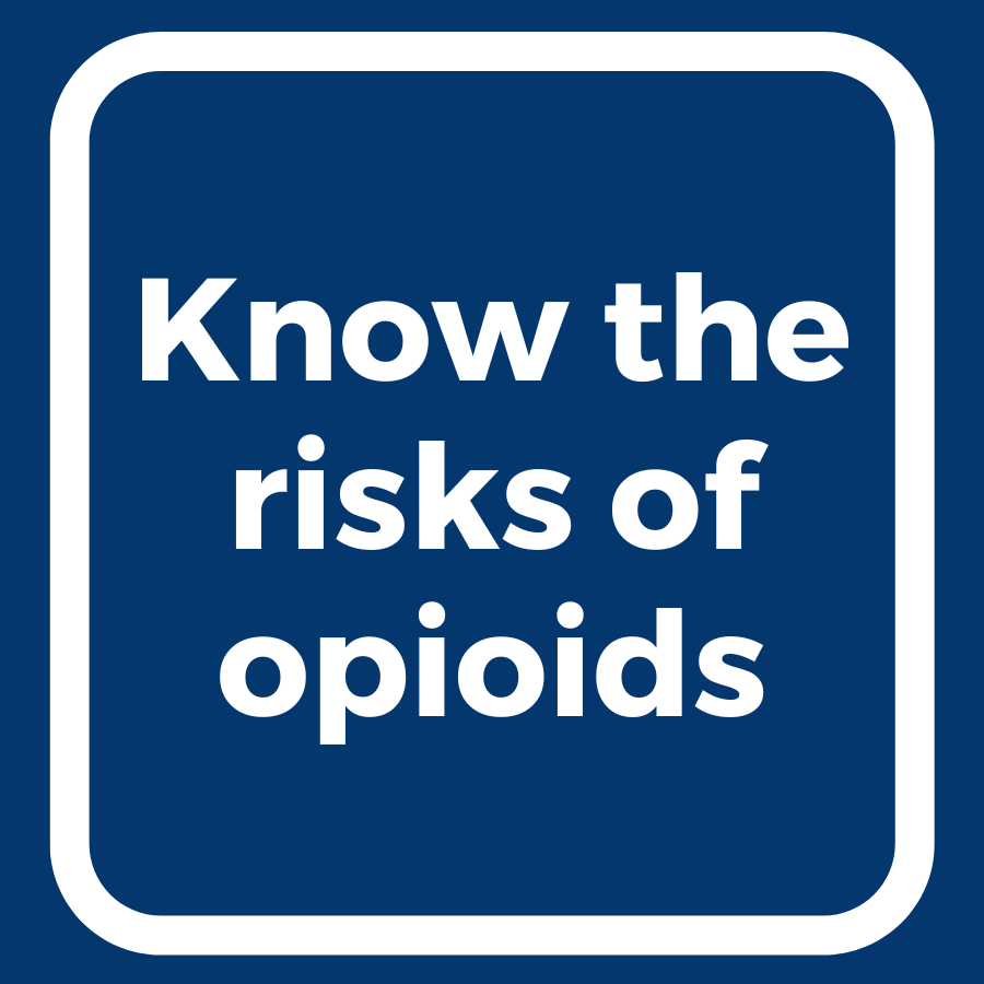 know the risks of opioids