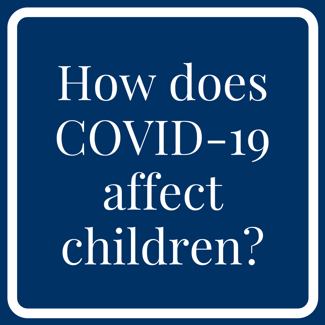 Link to a CDC page discussing how COVID-19 affects children